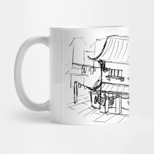 Illustration Treasures - Fishing Market Sketch Mug